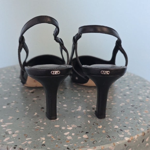 Michael Kors Black Slingback Heels with Silver Studs - Picture 2 of 4